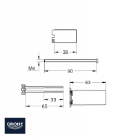 SET DE EXTENSION UNIVERSAL GROHE RAPIDO SMARTBOX MEDIDAS